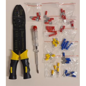 Kabelsko 46 stk ass m/tang og spenningssker 