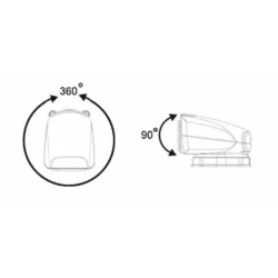 Lyskaster 150 LED 12V m/Fjernkontroll Hvit 