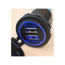 USB Uttak med USB 3.0QC og 2,4A 12-24v