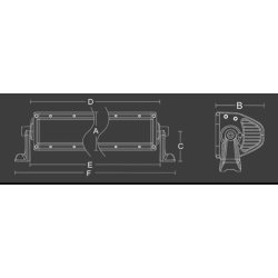 Dekkslyskaster LED 15cm 60W Hvit 