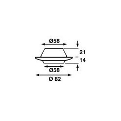 Btsystem Comet LED Downlight Krom m/Bryter 2W 12/24V