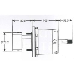 Hydrodrive Hydraulisk Styring MF115MRA Maks 115hk / 50 knop Med tilbakeslagsventil Enkel montering