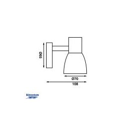 Btsystem Leselys Leia LED Krom LR3 USB 12V 