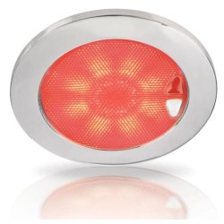 Hella EuroLED 150 lampe rustfritt stl rdt/hvitt lys 12/24V