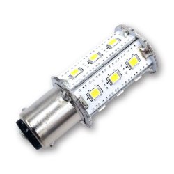 Megaled Lyspre BAY15 Nav 18LED 3,2W 12/24V BAY15D sokkel 12/24V - 3,2W L 54mm x  22 mm