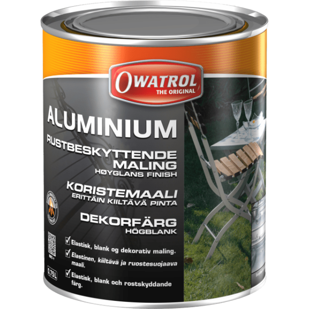 Owatrol Aluminium Rustbeskyttende Maling 0,75 liter 0,75 l Rustbeskyttende maling For alle overflate