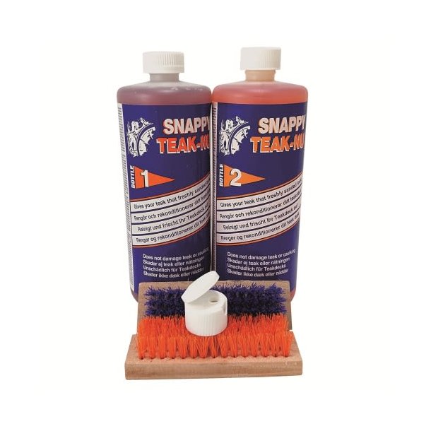 Snappy Teak-Nu kit 2x950ml Skader ikke nater Renser og frisker opp teak Krever ingen hard skrubbing