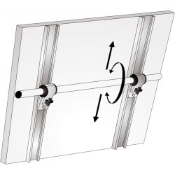 NOA Solcellepanelholder Justerbart m/fester