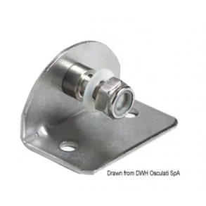 Beslag Gassdemper Mod. E Syrefast For gassdemper 4302-00 til -0 Base: 30x50x30mm Bolt 8mm