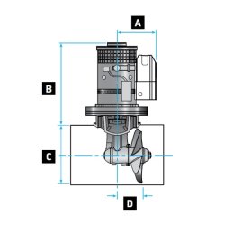 Lewmar thruster 110TT 1,5kw - 2,0HK 110mm 12v GEN2