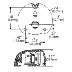 Attwood LED Lanterne Styrbord Rustfri 2NM for Dekkmontering