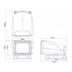 Lyskaster 150 LED 12V m/Fjernkontroll Hvit 