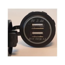 USB Uttak med USB 3.0QC og 2,4A 12-24v
