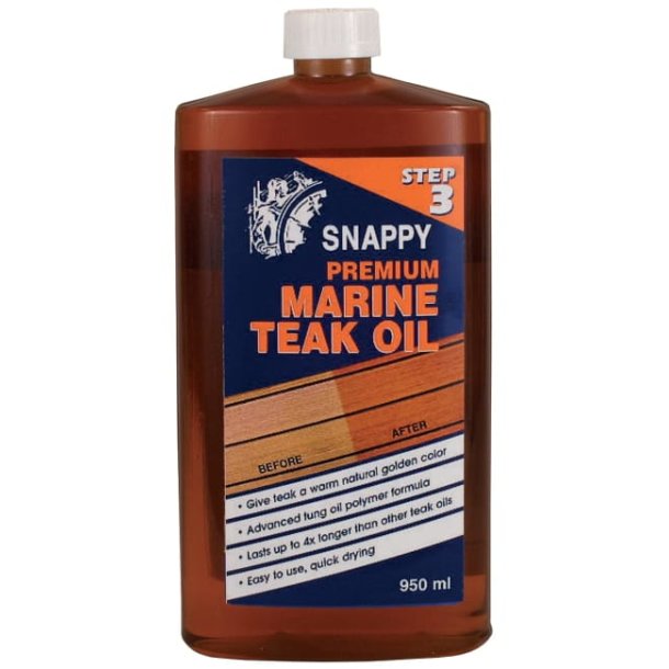 Snappy Teak Oil 950ml Varm vakker farge / lang holdbarhet Effektiv UV-beskyttelse Mrkner ikke