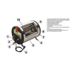 Ati Bereder BB 45 liter 850W Rustfri AISI316 / 850W Isolert med polyuretanskum xL: 322 mm x 910 mm