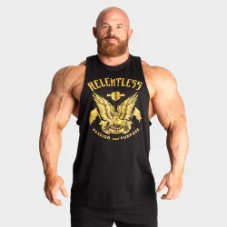 Relentless Cut Out Tank, Black/Yellow