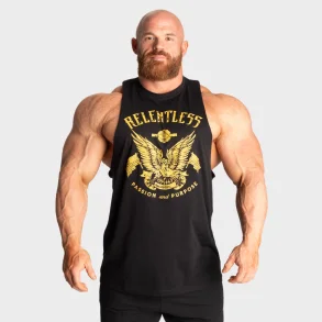 Relentless Cut Out Tank, Black/Yellow