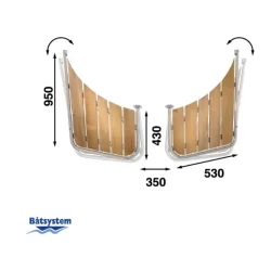 Btsystem Badeplattform To-Delt PS55. 