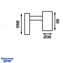 Btsystem Leselys Leia LED Krom LR1 USB 3W 12V 