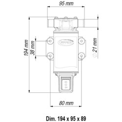 Marco impellerpumpe m/bryter 28l/12V 