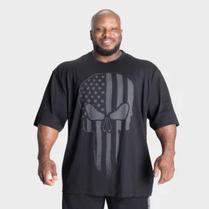 Skull Union Iron Tee, Black