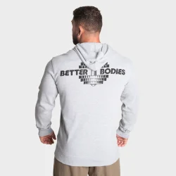 Light Zip Hoodie, Light Grey Melange