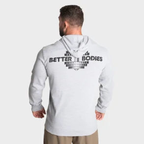 Light Zip Hoodie, Light Grey Melange