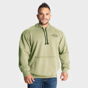 Washed Hoodie, Acid washed green