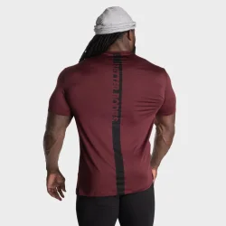 Essex Stripe Tee, Maroon Melange