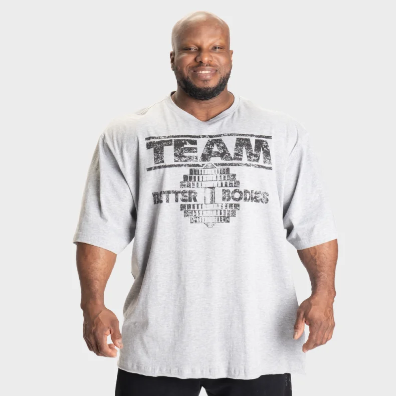 Team Pump Cover Iron Tee, Light Grey Melange