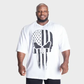 Skull Union Iron Tee, White