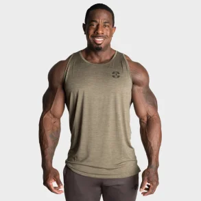 Essex Stripe Tank, Washed Green Melange