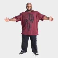 Skull Union Iron Tee, Maroon
