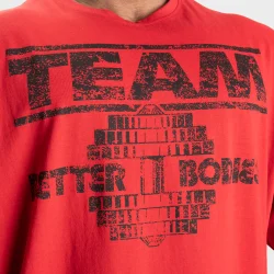 Team Pump Cover Iron Tee, Chili Red