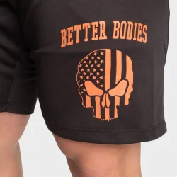 Skull Function Shorts, Black/Red