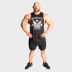 Relentless Cut Out Tank, Black/White M