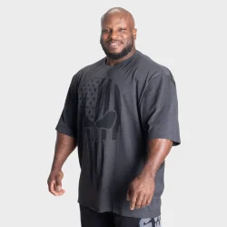 Skull Union Iron Tee, Dark Grey Melange