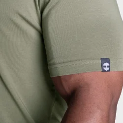 Essential Tapered Tee, Washed Green