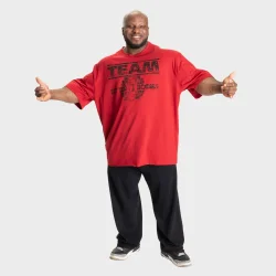 Team Pump Cover Iron Tee, Chili Red