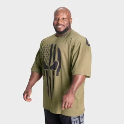 Skull Union Iron Tee, Army Green Melange