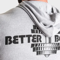 Light Zip Hoodie, Light Grey Melange