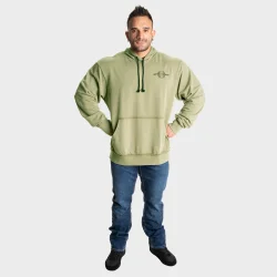 Washed Hoodie, Acid washed green