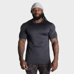 Essex Stripe Tee, Graphite Melange