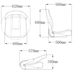 Sailcroft Btstol CP48 Bl og Gr Nedfellbar m/Diamond Sm