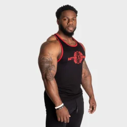 Dumbbell T-Back, Black/Red