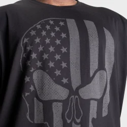 Skull Union Iron Tee, Black