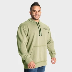 Washed Hoodie, Acid washed green