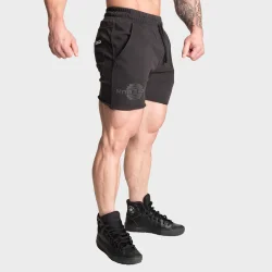 Old School Sweatshorts, Acid washed black