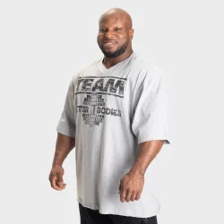 Team Pump Cover Iron Tee, Light Grey Melange