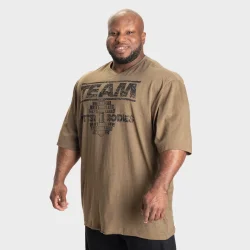 Team Pump Cover Iron Tee, Army Green Melange 4XL